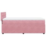 vidaXL Sommier à lattes de lit avec matelas Rose 90x190 cm Velours