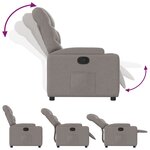 vidaXL Fauteuil inclinable Taupe Tissu