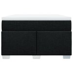 vidaXL Sommier à lattes de lit avec matelas Noir 120x200 cm Tissu