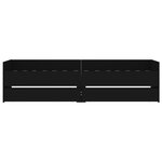 vidaXL Cadre de lit avec tiroirs sans matelas noir 100x200 cm