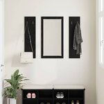 vidaXL Porte-manteau mural Montage mural Chêne noir 96 x 1 5 x 90 cm