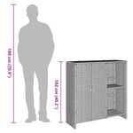 Armoire de rangement vidaXL Grise 100x36x102 cm Rattan