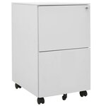 vidaXL Classeur mobile Gris clair 39x45x67 cm Acier