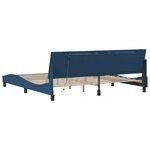 vidaXL Cadre de lit sans matelas bleu 200x200 cm tissu