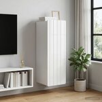 vidaXL Armoire Murale Blanc brillant 33 x 34 5 x 94 cm