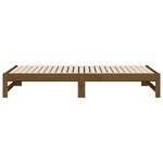 vidaXL Lit coulissant sans matelas marron miel 2x(90x190) cm