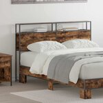 vidaXL Tête de lit de rangement Chêne fumé 135 cm Bois d'ingénierie