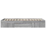 vidaXL Cadre de lit sonoma gris 75x190 cm bois d'ingénierie