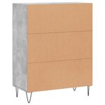 vidaXL Buffet gris béton 69 5x34x90 cm bois d'ingénierie