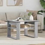 vidaXL Table basse Gris Sonoma 64 x 54 x 44 cm Bois d'ingénierie
