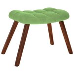 vidaXL Chaise à bascule avec repose-pied vert clair velours