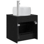 vidaXL Vanité de lavabo mural Chêne noir 49 5 x 44 5 x 66 cm