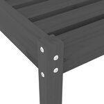 vidaXL Chaises longues lot de 2 gris 199 5x60x74 cm bois massif de pin