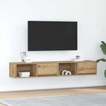vidaXL Meuble TV 2 Pièces chêne artisanal 80x31x25 5 cm bois d'ingénierie
