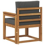 vidaXL Canapé d’extérieur Bois d'acacia massif et polyester Naturel