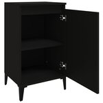 vidaXL Table de chevet noir 40x35x70 cm bois d’ingénierie