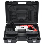 vidaXL Scie à ruban avec base et mallette portable Acier