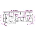 vidaXL Ensemble de canapés d'extérieur 6 pc Blanc et gris clair