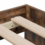 vidaXL Cadre de lit Chêne fumé 100 x 200 cm Bois d'ingénierie
