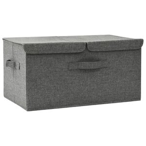 vidaXL Boîte de rangement Tissu 50x30x25 cm Anthracite