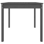 vidaXL Table de jardin gris 82 5x82 5x76 cm bois massif de pin