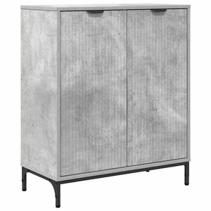 vidaXL Buffet Gris béton 69 5 x 33 x 82 cm Bois d'ingénierie