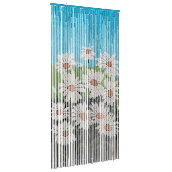vidaXL Rideau de porte anti-insectes multicolore 200 x 100 cm Bambou