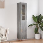vidaXL Buffet haut Sonoma gris 34 5x34x180 cm Bois d'ingénierie
