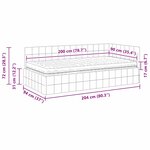 vidaXL Cadre de lit d'angle avec matelas 2 Pièces Vert Velours