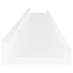 vidaXL Étagères murales 4 Pièces Blanc 80x9x3 cm