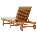 vidaXL Transat 1-personne Marron 63 x 199 x 85cm Bois d'acacia massif
