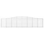 vidaXL Paniers à gabions arqués 25 Pièces 400x30x80/100 cm Fer galvanisé