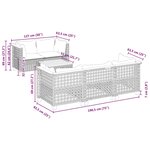 vidaXL Salon de jardin avec coussins 6 Pièces beige résine tressée