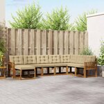 vidaXL Ensemble de canapés d'extérieur 8 Pièces Naturel et Beige