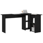 vidaXL Bureau Chêne noir 142 x 102 x 73 cm Bois d'ingénierie