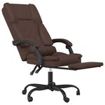 Fauteuil de bureau massage inclinable de bureau informatique étude similicuir brun 02_0025412