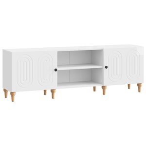vidaXL Meuble TV Blanc brillant 150 x 31 x 50 cm Bois d'ingénierie