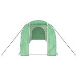 vidaXL Serre avec cadre en acier vert 16 m² 8x2x2 m