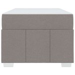 vidaXL Cadre de lit avec matelas Taupe 100 x 200 cm tissu