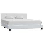 vidaXL Cadre de lit sans matelas blanc similicuir 140x200 cm