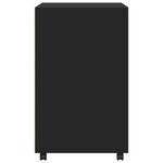 vidaXL Armoire à roulettes noir 60x48x81 cm bois d'ingénierie