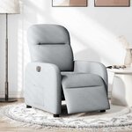 vidaXL Fauteuil inclinable électrique Gris clair Tissu