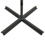 vidaXL Parasol de jardin en porte-à-faux et mât et lumières LED vert