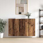 vidaXL Armoires Murailles 2 Pièces Bois ancien 69 5 x 34 x 90 cm