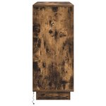 vidaXL Buffet avec LED Chêne fumé 90x32x75 cm Bois aggloméré