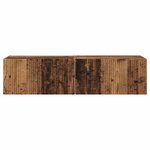 vidaXL Meuble TV mural 2 Pièces Bois Ancien 60 x 31 x 29.5 cm