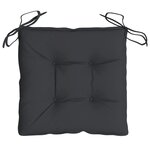 vidaXL Coussins de chaise lot de 6 noir 40x40x7 cm tissu oxford