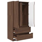 vidaXL Cabinet de salle de bain Chêne brun 79 5 x 49 x 156 cm