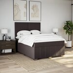 vidaXL Sommier à lattes de lit avec matelas Marron foncé 140x190 cm