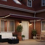 vidaXL Auvent rétractable électrique Rouge bordeaux 5 x 3 m